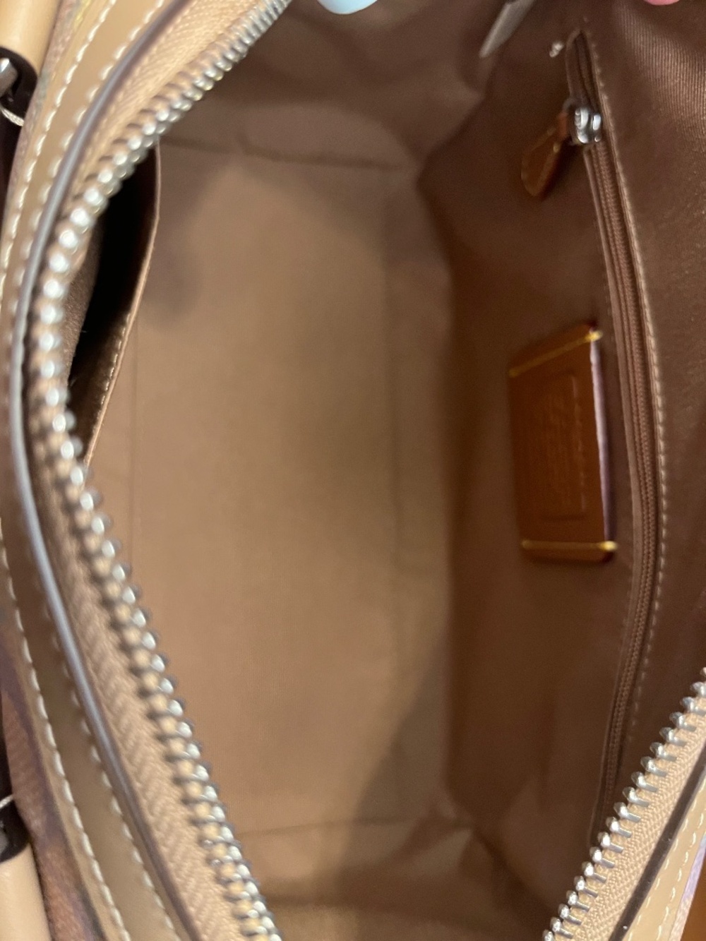 LIKE NEW Coach Rowan Pastel Rainbow Multicolor Signature Satchel Bag - Picture 11 of 13